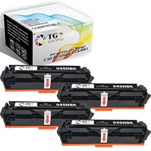 4 Pack TG Imaging (Black Only) Compatible 045H Toner Cartridge CRG-045H (4-Black) Replacement for ImageCLASS LBP611Cn LBP612CDW MF613Cdw MF631Cn MF632Cdw MF633Cdw MF634Cdw MF635Cx Toner Printer