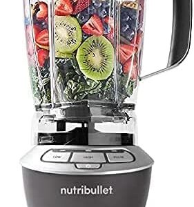 NutriBullet Premium finish 1000 Watt High Performance Blender Ext Large BPA-Free 56oz Pitcher Cold Hot Liquids Soups (RENEWED)