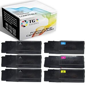 6-pack tg imaging replacement for 2660dn toner cartridge c2660dn 3b/c/y/m color set for use in dell c2660 c2660dn c2665dnf toner printer