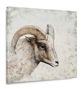 yhsky arts rustic animal canvas wall art with textured modern sheep paintings contemporary animal pictures square artwork for farmhouse living room bedroom bathroom decor