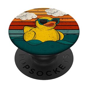 cute yellow duck bath toy rubber duckling ducky duck lover popsockets swappable popgrip