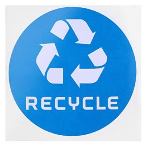 Aqur2020 60Pcs/Set Round Sign Sticker, Trash Sticker Trash Decal Dustbin Sticker, Compost Sticker Decal Waste Bins Office for Trash Cans Community