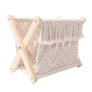 uxzdx nordic cotton woven storage basket magazine rack desktop book shelf photo props