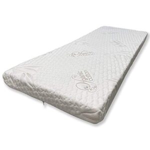 foamma 6” x 30” x 72” high density foam bunk mattress, organic cotton cover, made in usa, comfortable, certipur-us certified