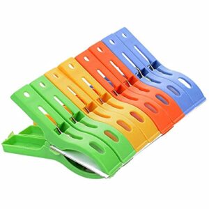 weeee 8 Pack Beach Towel Clips Large Clips Clamps,Clothes Pegs,Beach Towel Holder On Lounge Chairs Lawn Chair Pool Chairs in Keep Your Towel from Blowing Away