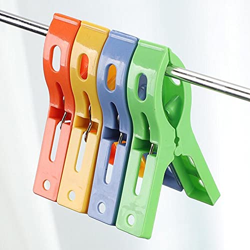 weeee 8 Pack Beach Towel Clips Large Clips Clamps,Clothes Pegs,Beach Towel Holder On Lounge Chairs Lawn Chair Pool Chairs in Keep Your Towel from Blowing Away