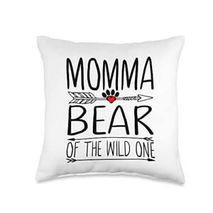 momma bear motherhood shop momma bear mama embrace motherhood support heart arrow throw pillow, 16x16, multicolor