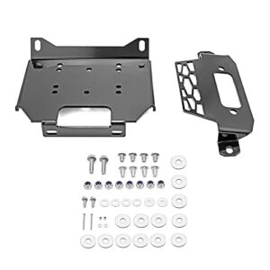 weisen winch mount plate bracket kit compatible with 2014-2019 polaris rzr 900/1000/xp turbo & general 1000 eps