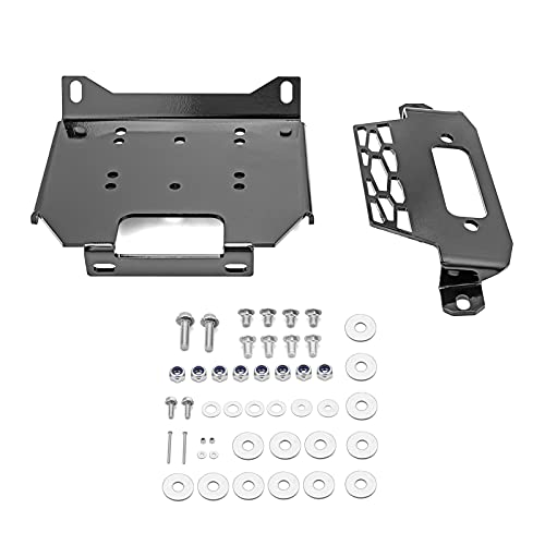 WeiSen Winch Mount Plate Bracket Kit Compatible with 2014-2019 Polaris RZR 900/1000/XP Turbo & General 1000 EPS