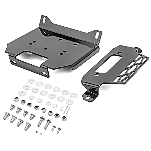 WeiSen Winch Mount Plate Bracket Kit Compatible with 2014-2019 Polaris RZR 900/1000/XP Turbo & General 1000 EPS