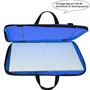 A3 Art Portfolio Case Drawing Board Bag for Kids Portable Waterproof Art Carry Backpack for Painting Sketch Artist Student Storage Tote Bag for Palette Paints Brushes Pencils