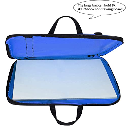 A3 Art Portfolio Case Drawing Board Bag for Kids Portable Waterproof Art Carry Backpack for Painting Sketch Artist Student Storage Tote Bag for Palette Paints Brushes Pencils