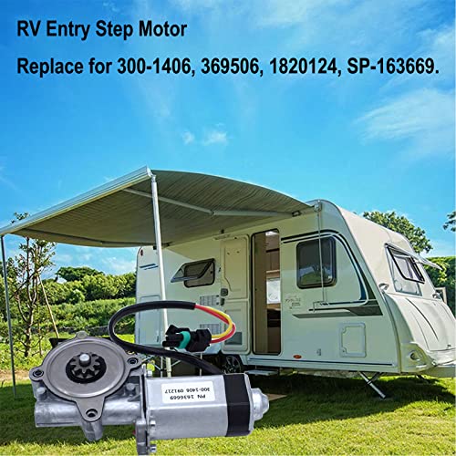 MOCW 300-1406 RV Step Motor Entry Step Motor Replacement Fit for RV Coach Motorhome & Transport Vehicles Replace OE # 369506 1820124 SP-1636669 Motor