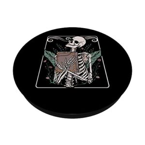 Tarot Card Skeleton Nu Goth Occult Witchcraft Witch Satanism PopSockets Swappable PopGrip