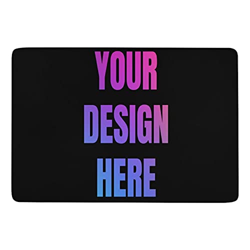 AmaUncle Custom Rug Personalized Add Logo Image Rugs and Mats Pictures for Home Derative Customized Area Rug Bedroom Carpet Print Black, 60 X 40 inch