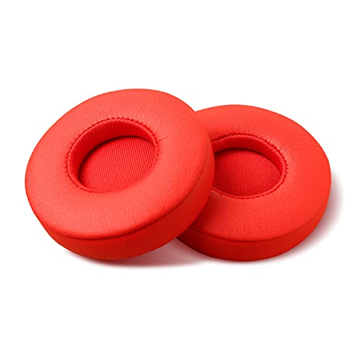 EP Earpads Replacement Protein Leather Memory Foam Ear Cushion Cover Compatible with Beats Ep Wired On-Ear Headphones (Red)