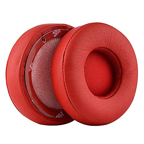 EP Earpads Replacement Protein Leather Memory Foam Ear Cushion Cover Compatible with Beats Ep Wired On-Ear Headphones (Red)