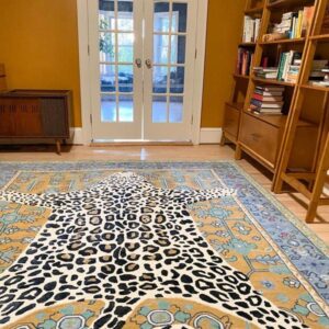 Persian Traditional Wool Area Rugs by Allen Home | Durable | 100% Wool, Hand Tufted | Living Room, Dining Room, Bedroom, and Entryway Area Rugs | 8’ x 10’ | Octavia Leopard