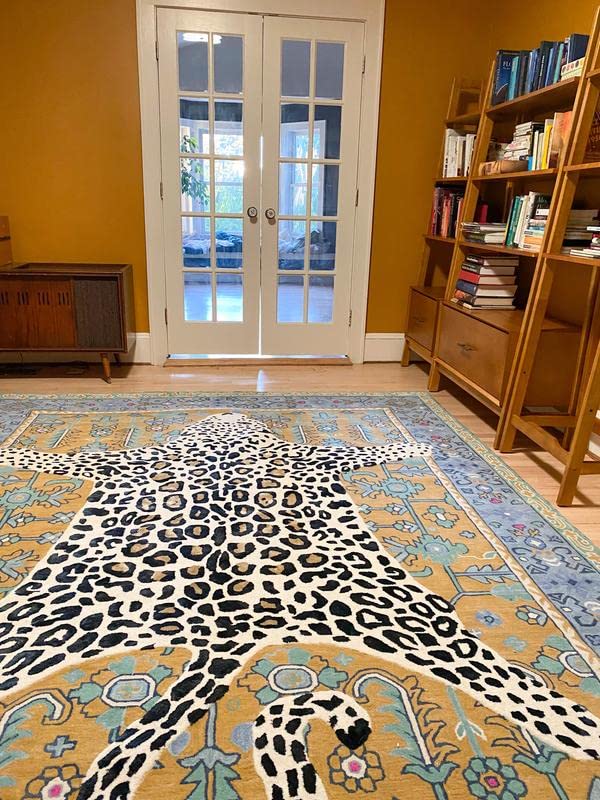 Persian Traditional Wool Area Rugs by Allen Home | Durable | 100% Wool, Hand Tufted | Living Room, Dining Room, Bedroom, and Entryway Area Rugs | 8’ x 10’ | Octavia Leopard