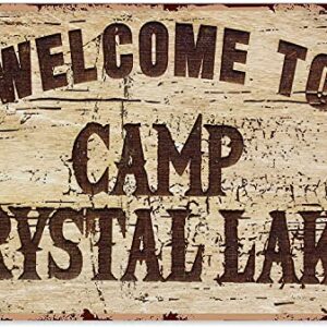 Camping Art Decor Vintage Summer Camping Metal Sign Decor Vintage Sign for Indoor Outdoor Farmhouse Coffee Shop 12x8 inch (White-382)