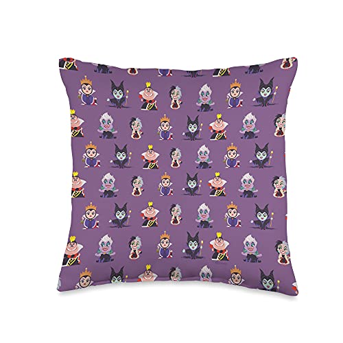 Disney Villains Kawaii Purple Throw Pillow, 16x16, Multicolor