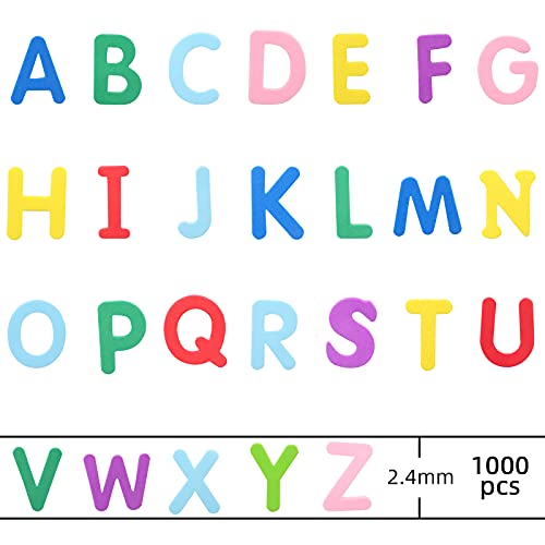 1050Pcs Foam Stickers, Self Adhesive Sticky Letter Sticker for Kids DIY Craft（1.1x0.9in）