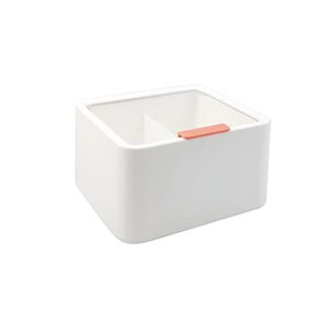 hzlhzyy plastic qtip storage box 2 slot cotton swab dispenser box qtip holder jar cotton swab ball qtips storage container makeup sponge organizer box with lid for bathroom home office storage