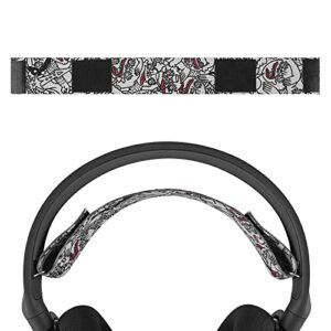 geekria flex fabric headband pad, compatible with steelseries arctis 5, arctis 3 all-platform gaming headphones replacement band/headset headband cushion cover repair parts (cartoon)