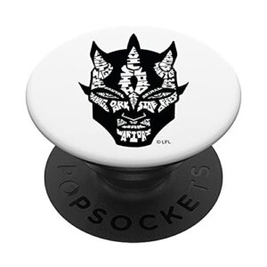 star wars darth maul word play white popsockets swappable popgrip