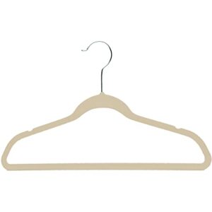 Simplify Children’s 10 PK Velvet Hangers | Dimensions : 13.78" W x 8.46" H | Durable Plastic | Non-Slip | Keeps Shape | 14” Width | Children Sizes 2-16 | Velvet