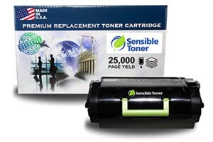 sensible toner, lexmark 521h, 52d1h00, compatible toner cartridge for lexmark ms810n ms710 ms711 ms810 ms810n ms810dn ms811 ms811dn ms812, 25,000 pages, made in the usa
