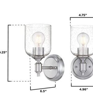 Westinghouse Lighting Basset One-Light Indoor Brushed Nickel Wall Fixture