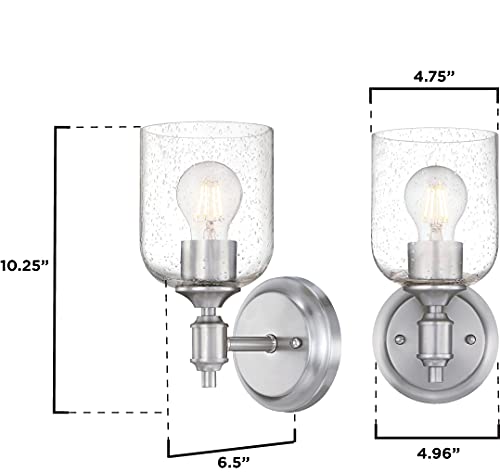 Westinghouse Lighting Basset One-Light Indoor Brushed Nickel Wall Fixture