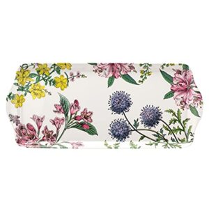 pimpernel stafford blooms collection sandwich tray | serving platter | crudité and appetizer tray | made of melamine | measures 15.1" x 6.5" | dishwasher safe