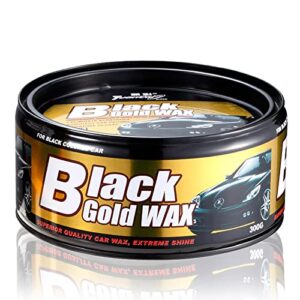 elepure black gold car wax with pad solid auto carnauba cars care polish cleaner waxing repair scratches ceramics coating for black cars 300g with free waxing sponge