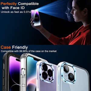 Ferilinso Designed for iPhone 14 Plus iPhone 14 Pro Max Screen Protector 3 pack HD Tempered Glass With 2 Pack Camera Lens Protector CaSe Friendly 9H HardneSs Bubble Free AcceSorieS