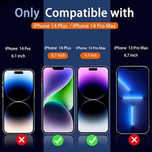 Ferilinso Designed for iPhone 14 Plus iPhone 14 Pro Max Screen Protector 3 pack HD Tempered Glass With 2 Pack Camera Lens Protector CaSe Friendly 9H HardneSs Bubble Free AcceSorieS