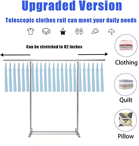 XiTuanYuan Clothes Drying Racks Stainless Steel Retractable Racks Clothes Rack for Indoor Outdoor with Windbreak Hook