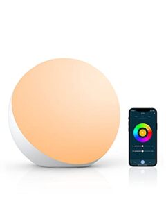 smart table lamp, dimmable desk lamp with app / voice control, led rgb color changing touch lamp, night lamp for bedroom compatible with alexa and google home