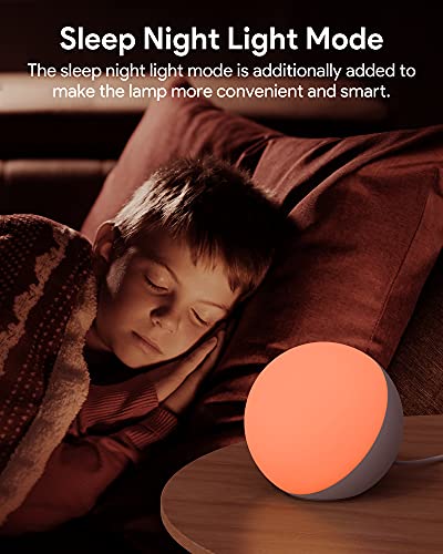 Smart Table Lamp, Dimmable Desk Lamp with App / Voice Control, LED RGB Color Changing Touch Lamp, Night Lamp for Bedroom Compatible with Alexa and Google Home