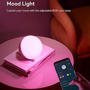 Smart Table Lamp, Dimmable Desk Lamp with App / Voice Control, LED RGB Color Changing Touch Lamp, Night Lamp for Bedroom Compatible with Alexa and Google Home
