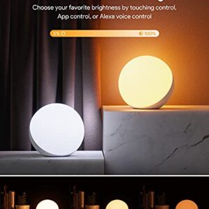 Smart Table Lamp, Dimmable Desk Lamp with App / Voice Control, LED RGB Color Changing Touch Lamp, Night Lamp for Bedroom Compatible with Alexa and Google Home