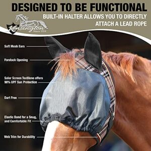 Kensington UViator Dartless Protective Fly Mask UV Eye Protection Mask for Horse with Web Trim and Soft Ears Cover - XL, Atlantis