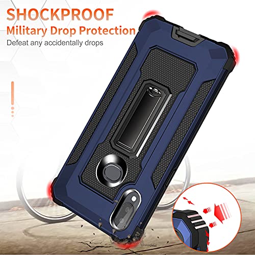 Case for Galaxy A10S, PC TPU Shockproof Cover with Stand for Samsung Galaxy A10S - Blue