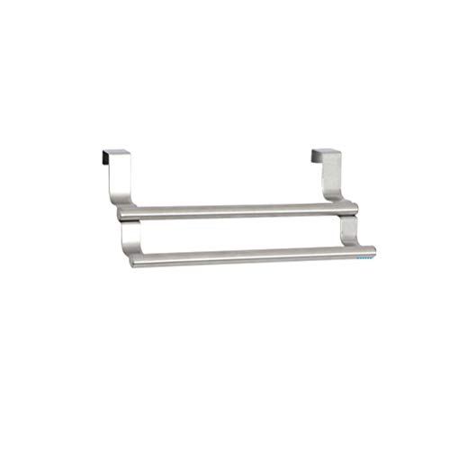 DOITOOL Towel Racks, Bathroom Double Towel Bar Stainless Steel Over The Door Towel Bar Brushed Towel Hanger Over Cabinet Kitchen Dish Towel Bar Rack