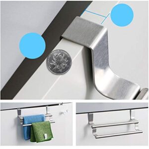 DOITOOL Towel Racks, Bathroom Double Towel Bar Stainless Steel Over The Door Towel Bar Brushed Towel Hanger Over Cabinet Kitchen Dish Towel Bar Rack