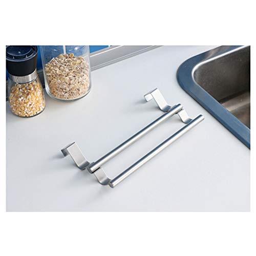 DOITOOL Towel Racks, Bathroom Double Towel Bar Stainless Steel Over The Door Towel Bar Brushed Towel Hanger Over Cabinet Kitchen Dish Towel Bar Rack