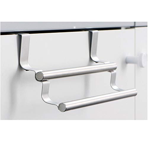 DOITOOL Towel Racks, Bathroom Double Towel Bar Stainless Steel Over The Door Towel Bar Brushed Towel Hanger Over Cabinet Kitchen Dish Towel Bar Rack