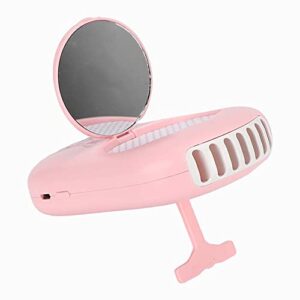 filfeel eyelash fan for lash extensions small portable fan mini usb fan rechargeable air conditioning cooling fan eyelashes extension glue dry blower with mirror(pink)