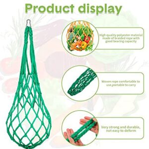 Camidy 4 Pack Chicken Feeding String Bag, Hanging Vegetable Cabbage Feeding Net Bags Snack Treat Feeding Holder Bag with Hook for Chickens Goose Duck Large Birds